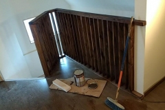 Baranda interior de madera color Roble